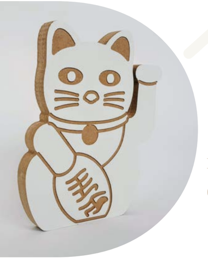 [130387] GATO LUCKY 17 X 20 CM ESTILO DOMINGO