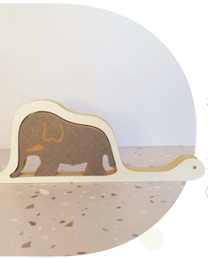[130388] BOA Y ELEFANTE 30 X 11 CM ESTILO DOMINGO