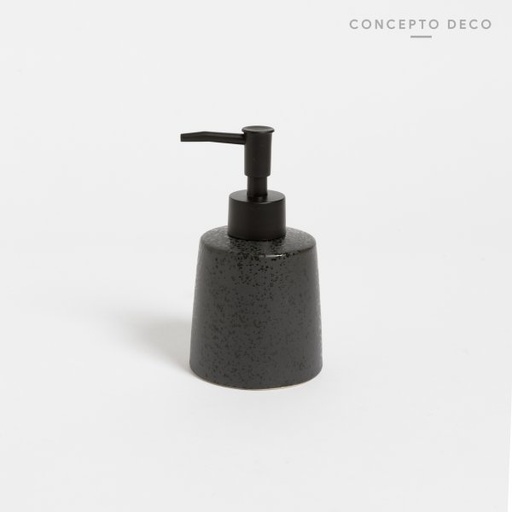 [165315] DISPENSER CERÁMICA CONICO RECTO NEGRO GOTA 15CM