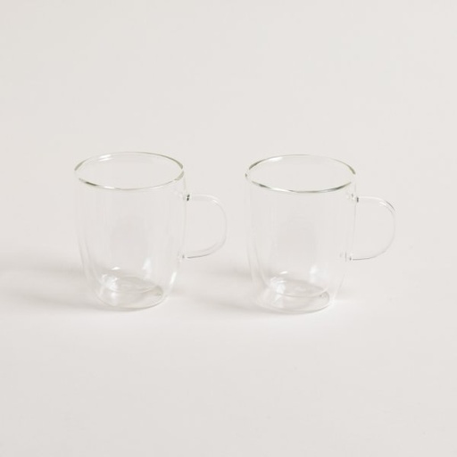 [4111219] SET X 2 MUGS DOBLE VIDRIO 270 ML