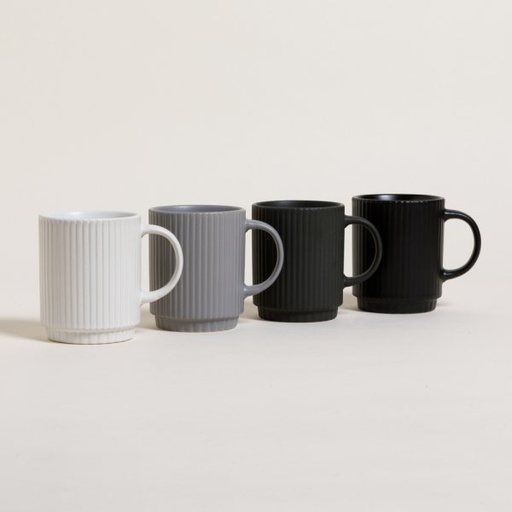 [4112670] MUG RAYAS COLORES SURTIDOS 390 ML