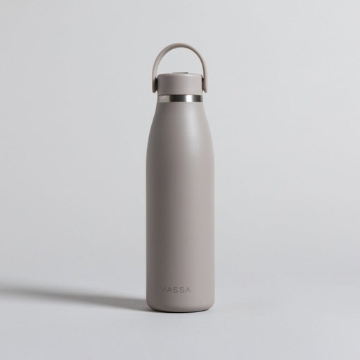 [411851] BOTELLA TERMICA DE ACERO ZURL GREY CON PICO 500 ML VASSA HOME
