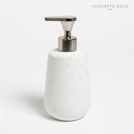 [1650145] DISPENSER GRANITO REDONDO 19CM BLANCO