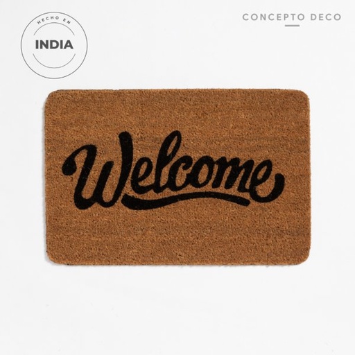 [1650190] FELPUDO COCO 40X60 WELCOME CURSIVA SUBRAYADA