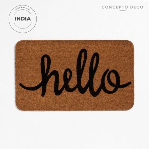 [1650199] FELPUDO COCO 45X75 HELLO MINUSCULA