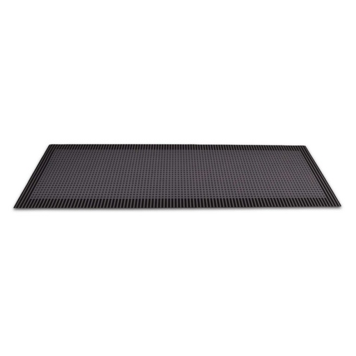 [380693] ALFOMBRA 40 X 120 CM CUADRILLÉ GRIS Y NEGRO