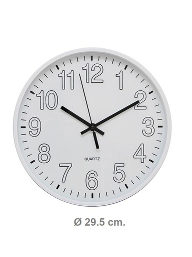 [141410] RELOJ PARED BLANCO 30  CM RL3011