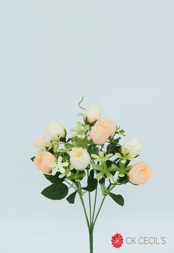 [4130329] ROSE BUD X 5 X31CM / SALMON