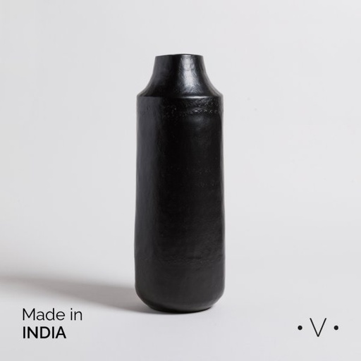 [4113369] JARRON BHIMA NEGRO 15X36 CM VASSA HOME