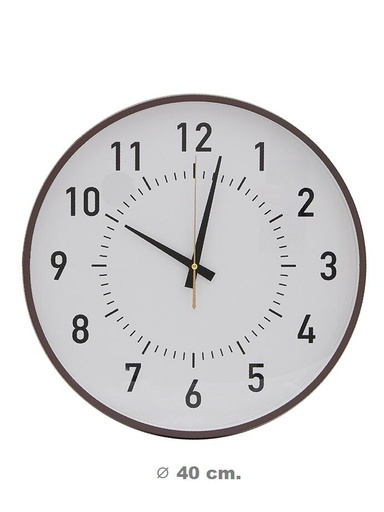 [141281] RELOJ DE PARED BLANCO 40 CM RL40001
