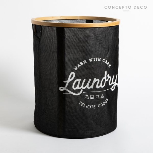 [165204] CESTO LAUNDRY DELICATE REDONDO NEGRO 47X38DIAM