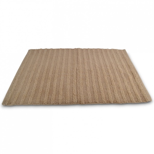 [380511] ALFOMBRA 50 X 80 CM BEIGE FRANJAS PELO CORTO