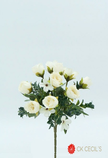 [413994] ROSE BUSH X 1 0 29 CM. CREAM