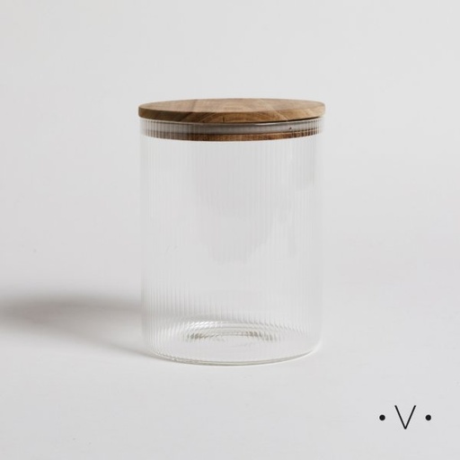 [4113859] FRASCO REDONDO CON LINEAS VERTICALES 1800 ML VASSA HOME