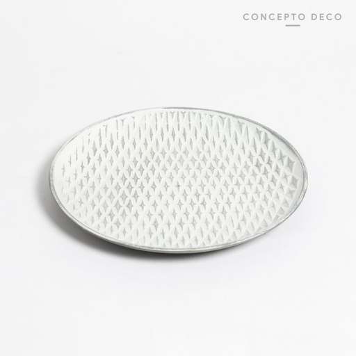 [1650263] BANDEJA CORINTO 29DIAM GRIS