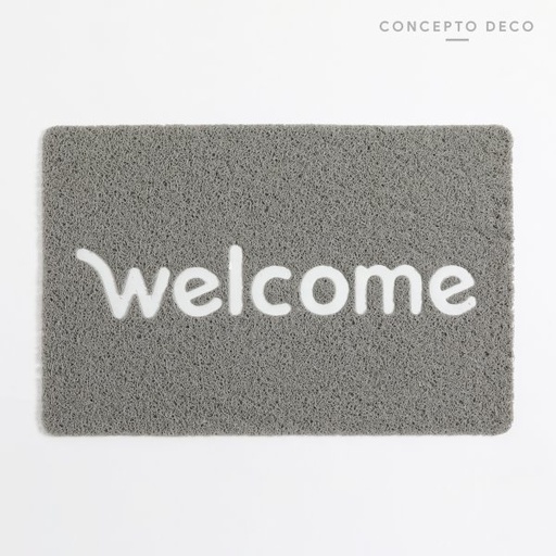 [1650330] FELPUDO DE GOMA WELCOME GRIS 40X60CM