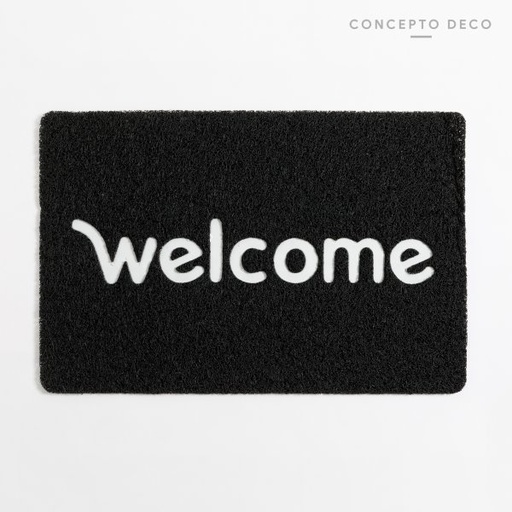 [1650332] FELPUDO DE GOMA WELCOME NEGRO 40X60CM