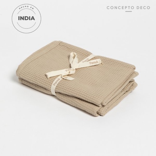 [1650483] TOALLA SET X 2 ROSTRO PAMUK MICRO WAFFLE BRIGE 50X80CM