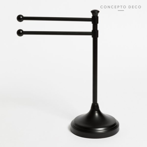 [1650421] TOALLERO PALITOS NEGRO MATE 32CM