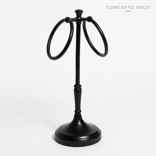 [1650422] TOALLERO AROS NEGRO MATE 36CM