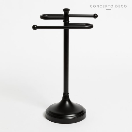 [1650423] TOALLERO BRAZOS NEGRO MATE 34CM