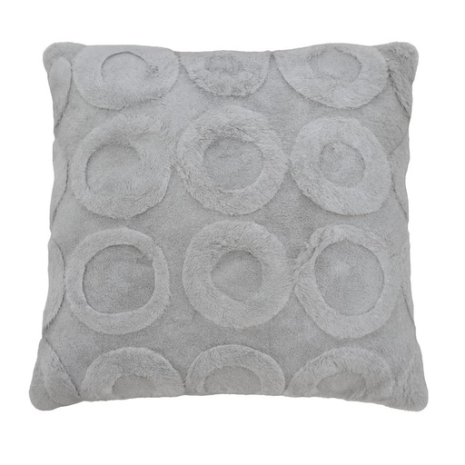 [380231] FUNDA DE ALMOHADÓN 40 X 40 CM TRAMA CÍRCULOS GRIS
