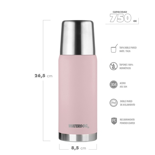 [401156] TERMO WATERDOG OBUS 750 ML PINK
