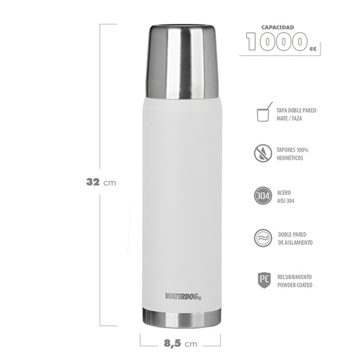 [401158] TERMO WATERDOG OBUS 1 LT BLANCO