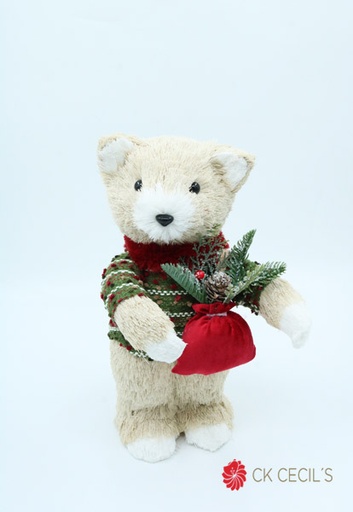 [277622] OSO PARADO 21 X 35 CM. BEIGE RED