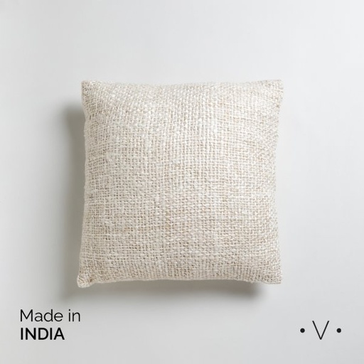 [4114625] ALMOHADÓN CUADRADO KODRA BEIGE 40X40 CM VASSA HOME