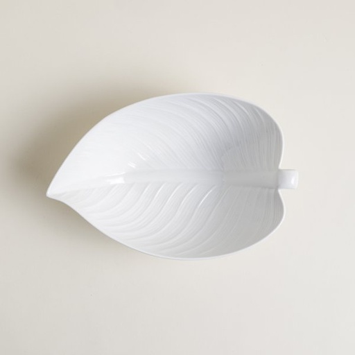 [4114141] BOWL DE PORCELANA HOJA 31X20 CM