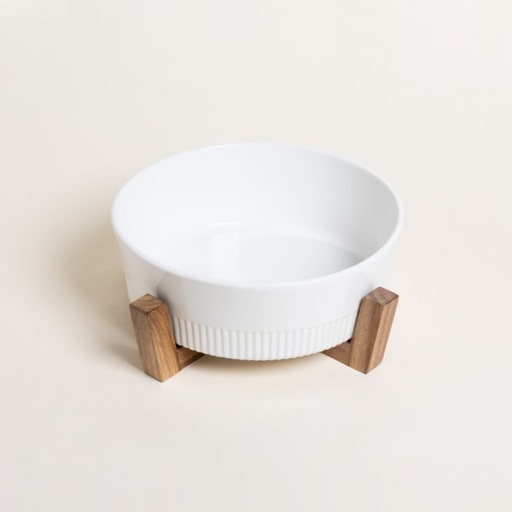 [4114171] FUENTE REDONDA PARA HORNO CON BASE DE ACACIA 23 CM