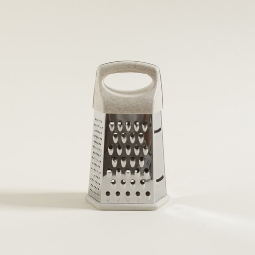 [4114240] RALLADOR 6 CARAS DE ACERO INOX CON MANGO GRANITE 21X12X11 CM