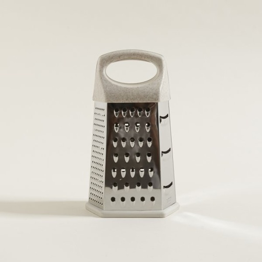 [4114241] RALLADOR 6 CARAS DE ACERO INOX CON MANGO GRANITE 24X13X12 CM