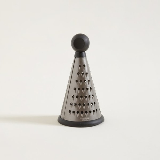 [4114236] RALLADOR CONICO ACERO CHAMPAGNE C/ ANTIDESLIZANTE 11.5X21 CM