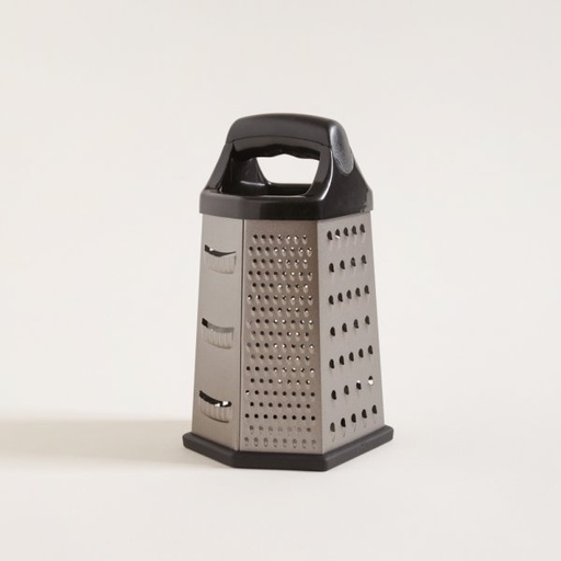 [4114235] RALLADOR HEXAGONAL ACERO CHAMPAGNE C/ ANTIDESLIZANTE 14X11.5X23.5 CM