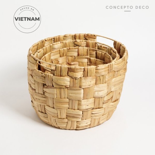 [1651043] CANASTO SET X 3 JACINTO G:38X28 M:33X25 C:25,5X21CM