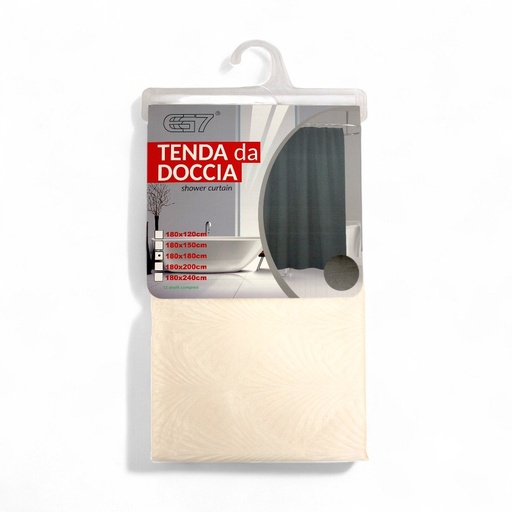 [380952] CORTINA BAÑO 180 X 180 CM TRAMADO HOJAS PALMA NATURAL