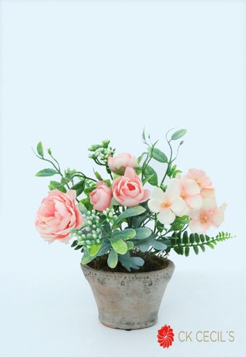 [4130060] ANTIQ OVAL CH.C/ROSE MIX 26X30 PINK PINK