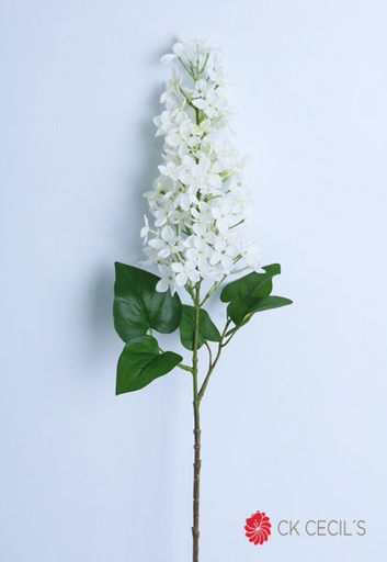 [4130242] LILAC SPRAY X 73 CM. WHITE