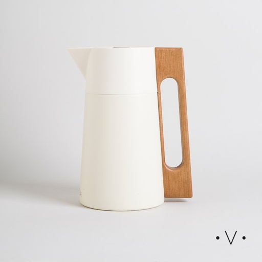 [4114722] JARRA TERMICA OFF WHITE ASA MADERA 1500 ML VASSA HOME