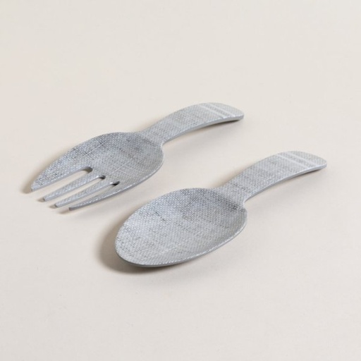 [4114985] SET DE TENEDOR Y CUCHARA DE MELAMINA LUXOR 27 CM