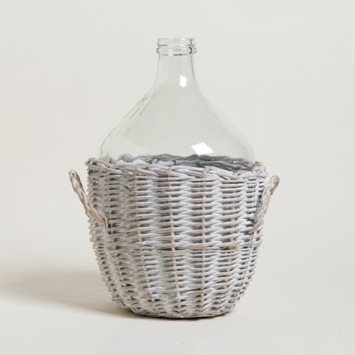 [4111369] BOTELLON DECO SALIX WHITE 39X26 CM