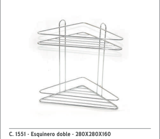 [128107] ESQUINERO CURVO DOBLE 28 X 28 X 16 CM