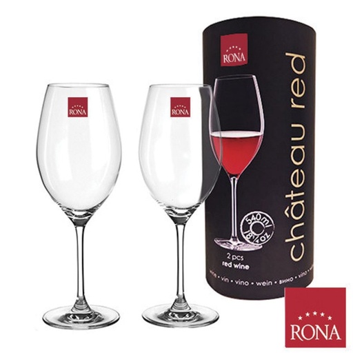 [1400293] SET X 2 COPAS VINO 410 ML CHATEAU WHITE RONA X2