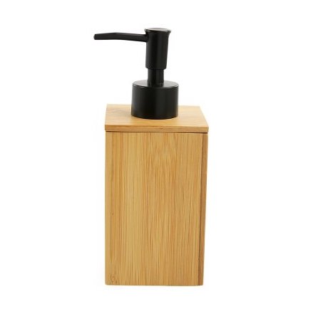 [1650343] BAMBOO CUADRADO DISPENSER BOMBA NEGRA