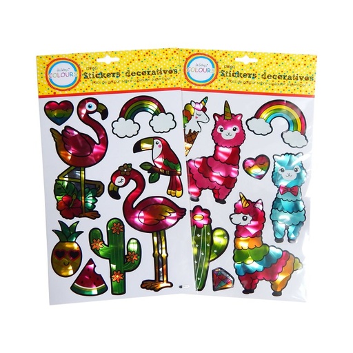 [412205] STICKERS DECORATIVOS FLAMENCO / LLAMA