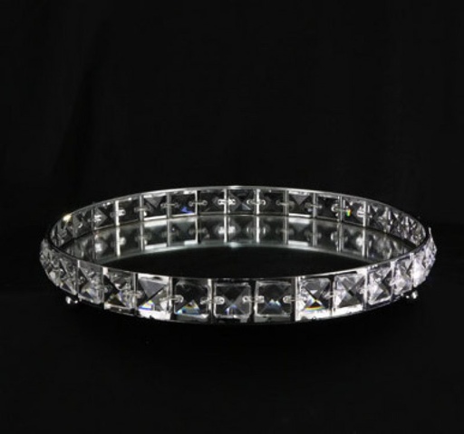 [413362] CRYSTAL DECO REDONDA 32X4.5CM. CHROME