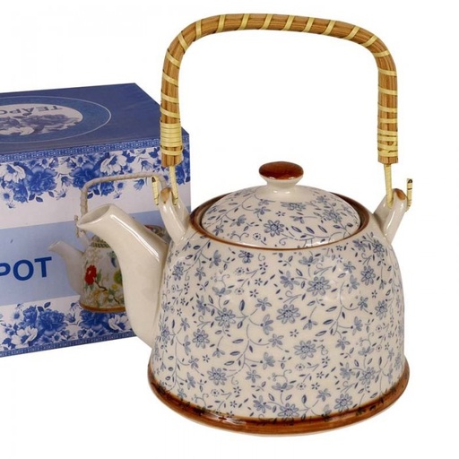 [414528] TETERA PORCELANA 900 CC FLORCITAS CELESTES