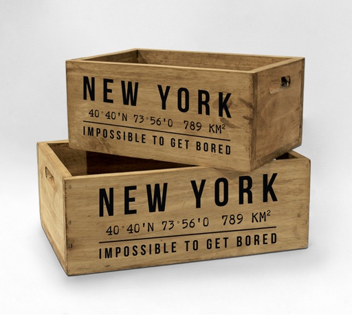 [122179] CAJAS ORGANIZADORAS RECTANGULARES GPS NEW YORK 36 X 21 X 14 CM / RECTANGULAR 